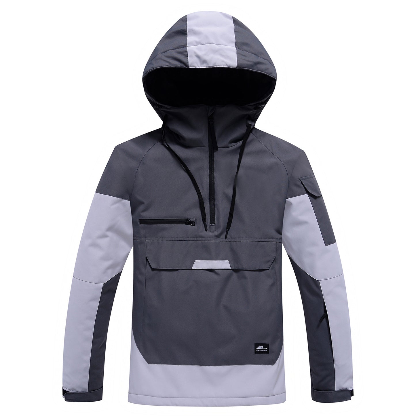 Kontrastfarvet vindtæt vandåndbar skihoodie til par