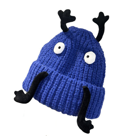 Children's Autumn And Winter Flanging Three-dimensional Warm Wool Hat