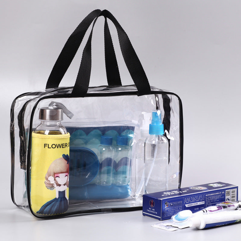 Pvc Waterproof Wash Cosmetic Bag Three-piece Set