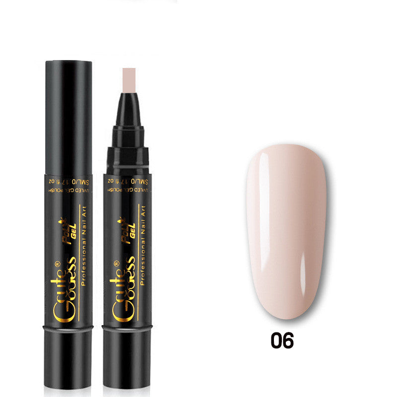 Nail Glue Pen 3 In 1   One-step Glue Phototherapy Plastic Nail Magnet Pen French Water Ripple Cat Eye Strong Magnet Pen DIY Manicure Tool Pen