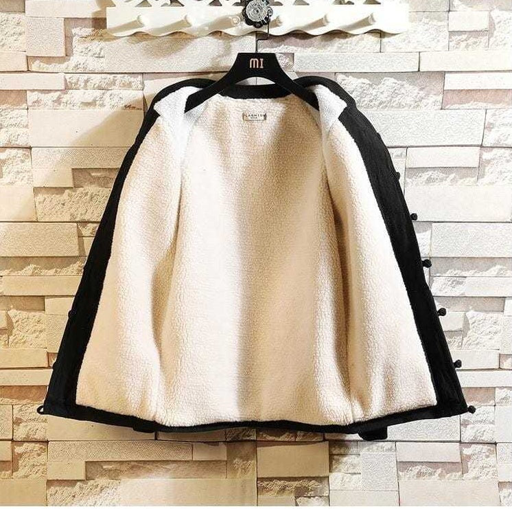 Plush Thick Chinese Style Cotton Coat