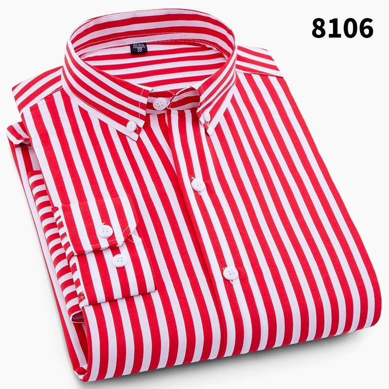 Men's Printed Long-sleeved Shirt Korean Style