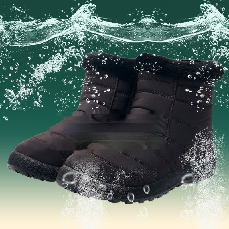 Womens Thickened Cotton Snow Boots Waterproof
