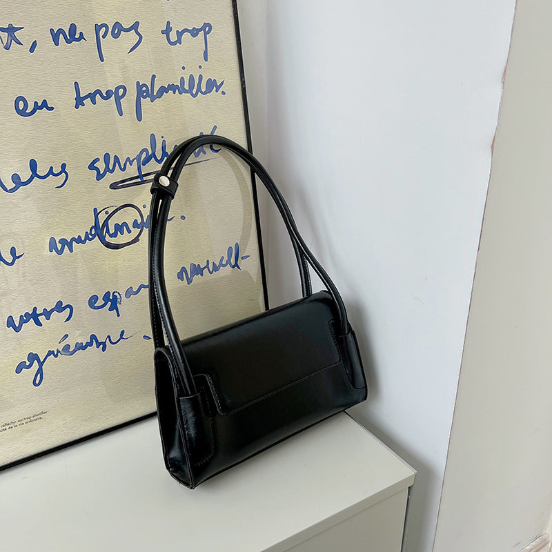 Baguette Bag Clamshell One Shoulder Niche Design All-match Texture Underarm Bag Female