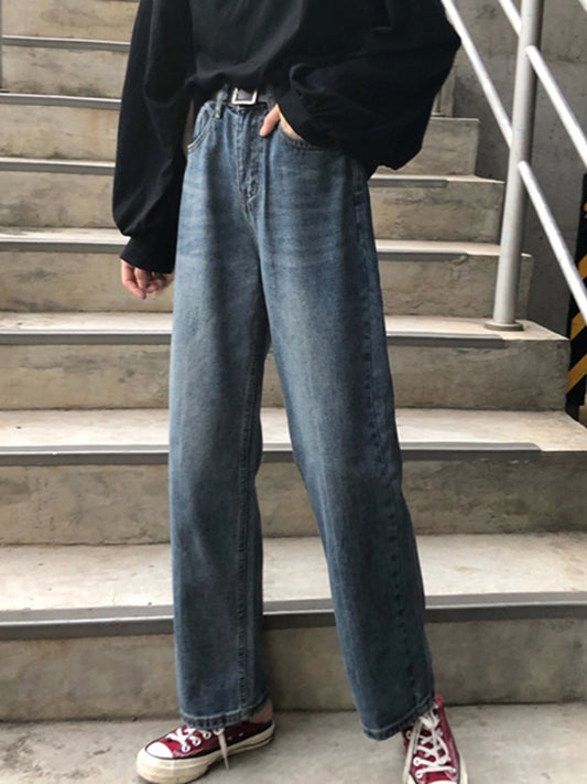 Ladies Small Retro High Waist Wide Leg Thin Daddy Pants