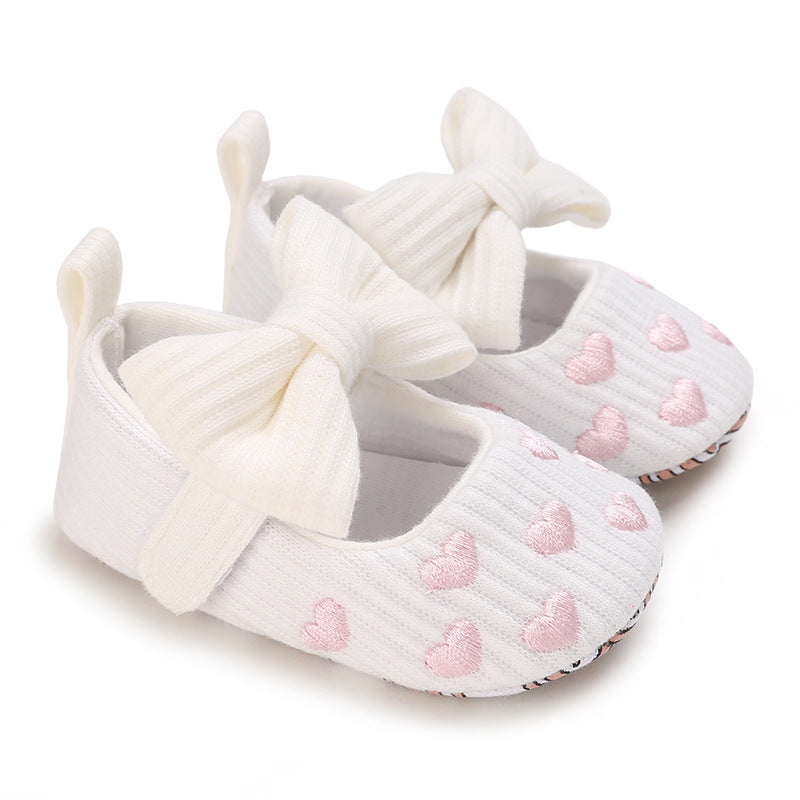 Years Old Baby Cotton Love Pattern Princess Baby Toddler Shoes