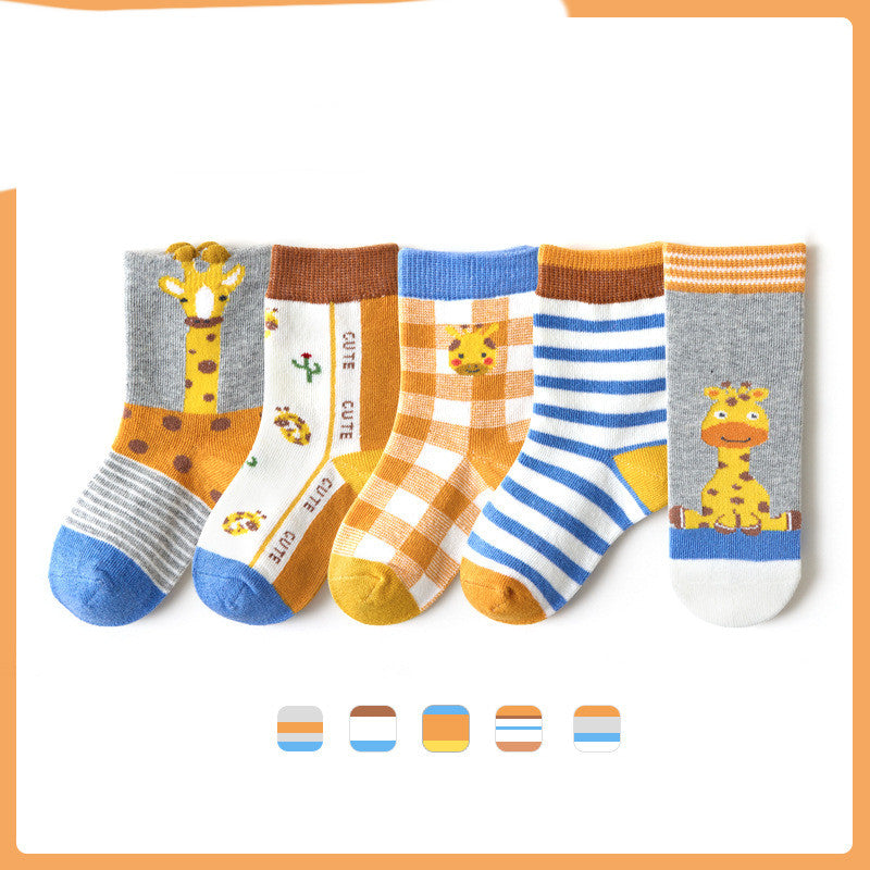 Children's Socks Lace-in-tube Cartoon Fruit Cotton Comfort Boys And Girls