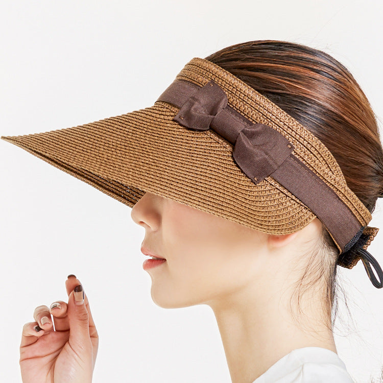 Big Brim Bow Straw Hat Korean Version New Women's Sunscreen
