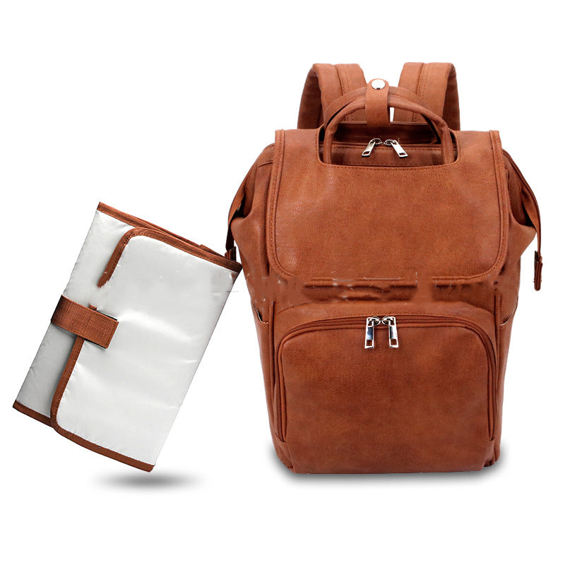 European And American Fashion Pu Mummy Bag Multi-functional Backpack Outdoor Large Capacity