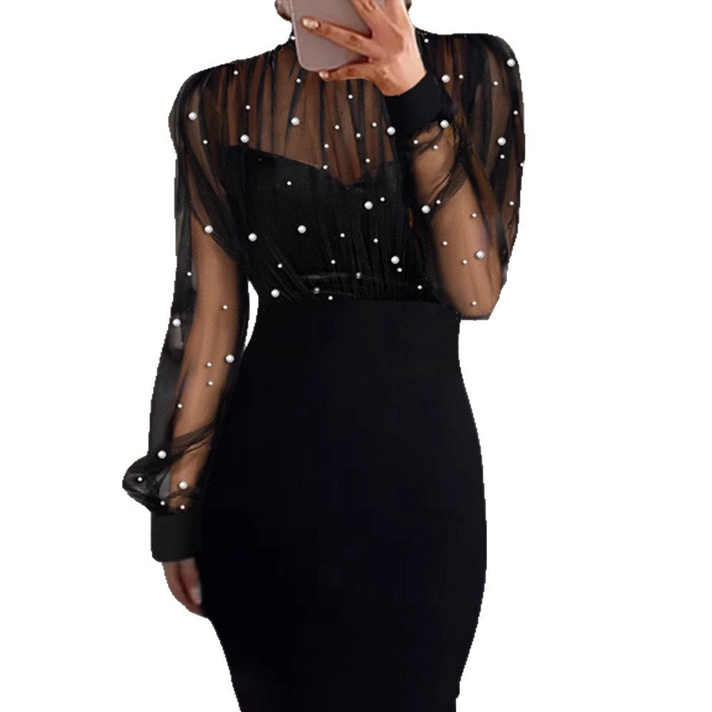 New Womens Lace-panelled Bodycon Dress