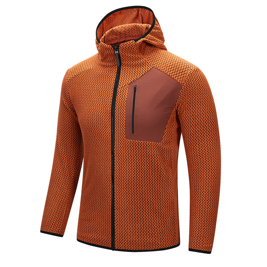 Outdoor Fleece Casual Zipper Cardigan Warm Hooded Jacket Jacket