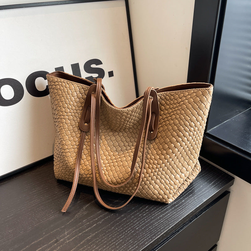 Large Capacity Woven Bag Women's All-match One-shoulder Underarm