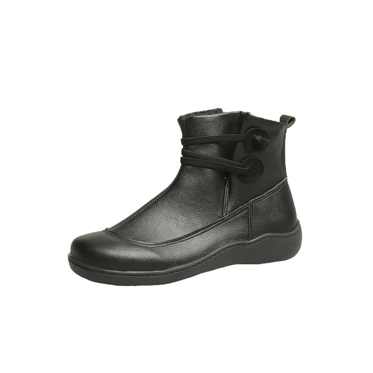 British Style Retro Booties Middle Heel Leisure