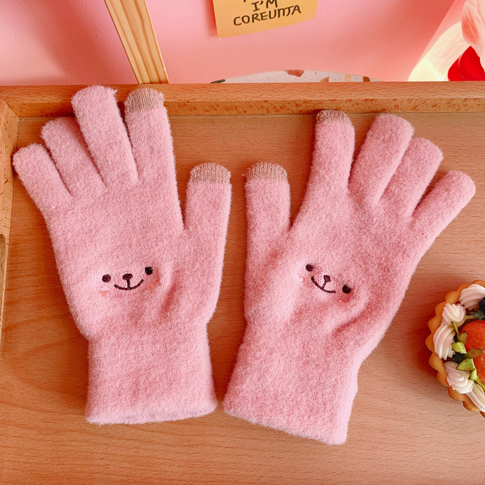 Student Japanese Girl Heart Full Finger Five-finger Gloves