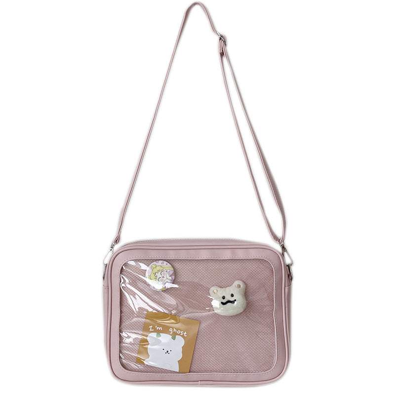 Soft Sister Crossbody Pu Including Rolled Plate Single Shoulder Transparent Small Square Bag