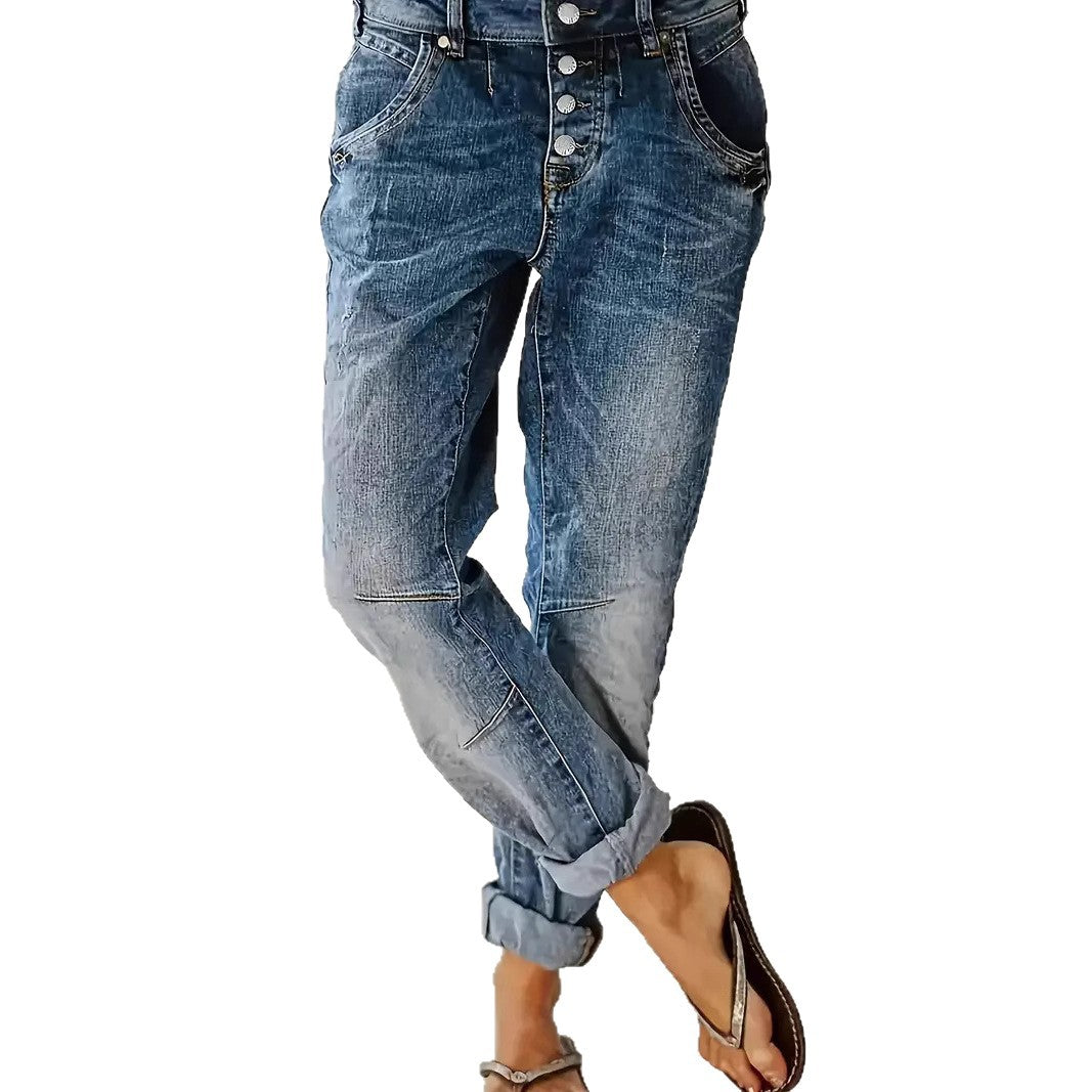 Jeans Relaxed Casual Versatile And Slimming