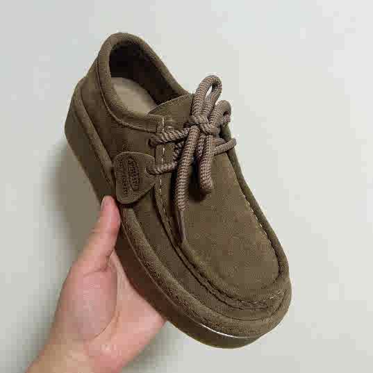 New Thickness Lace Up Casual Retro Authentic Leather British Style Women's Shoes
