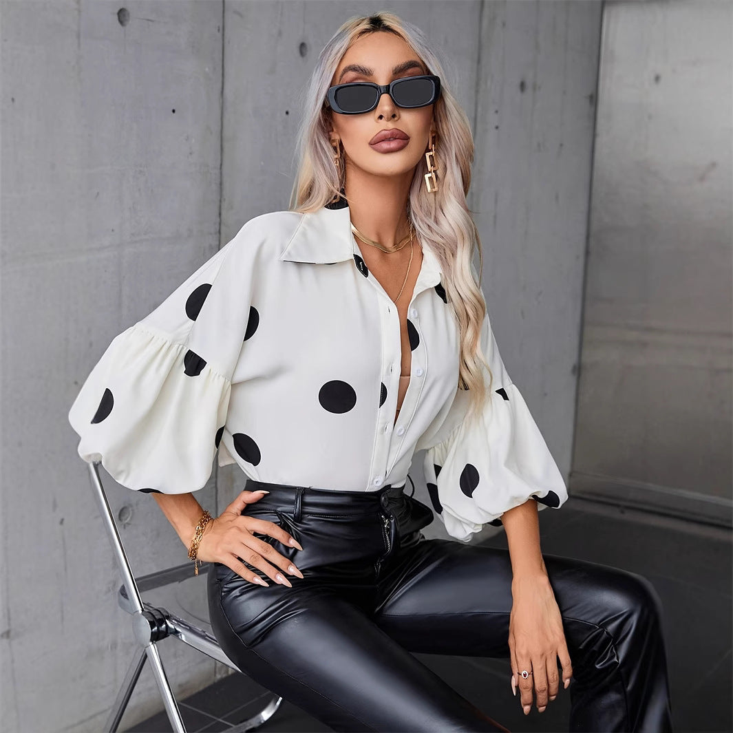 European And American New Women's Tops Fashion Elegant Shirt