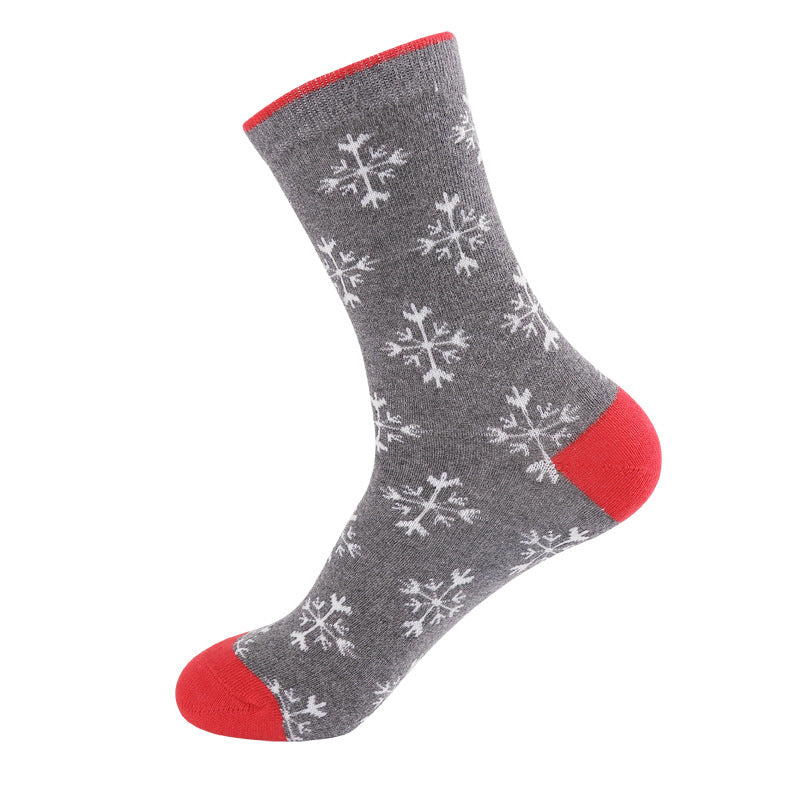 Santa Claus Elk Snowman Medium Tube Socks