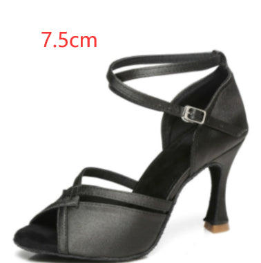 Latin Dance Shoes Soft Bottom Seamless Heel Wrapped High