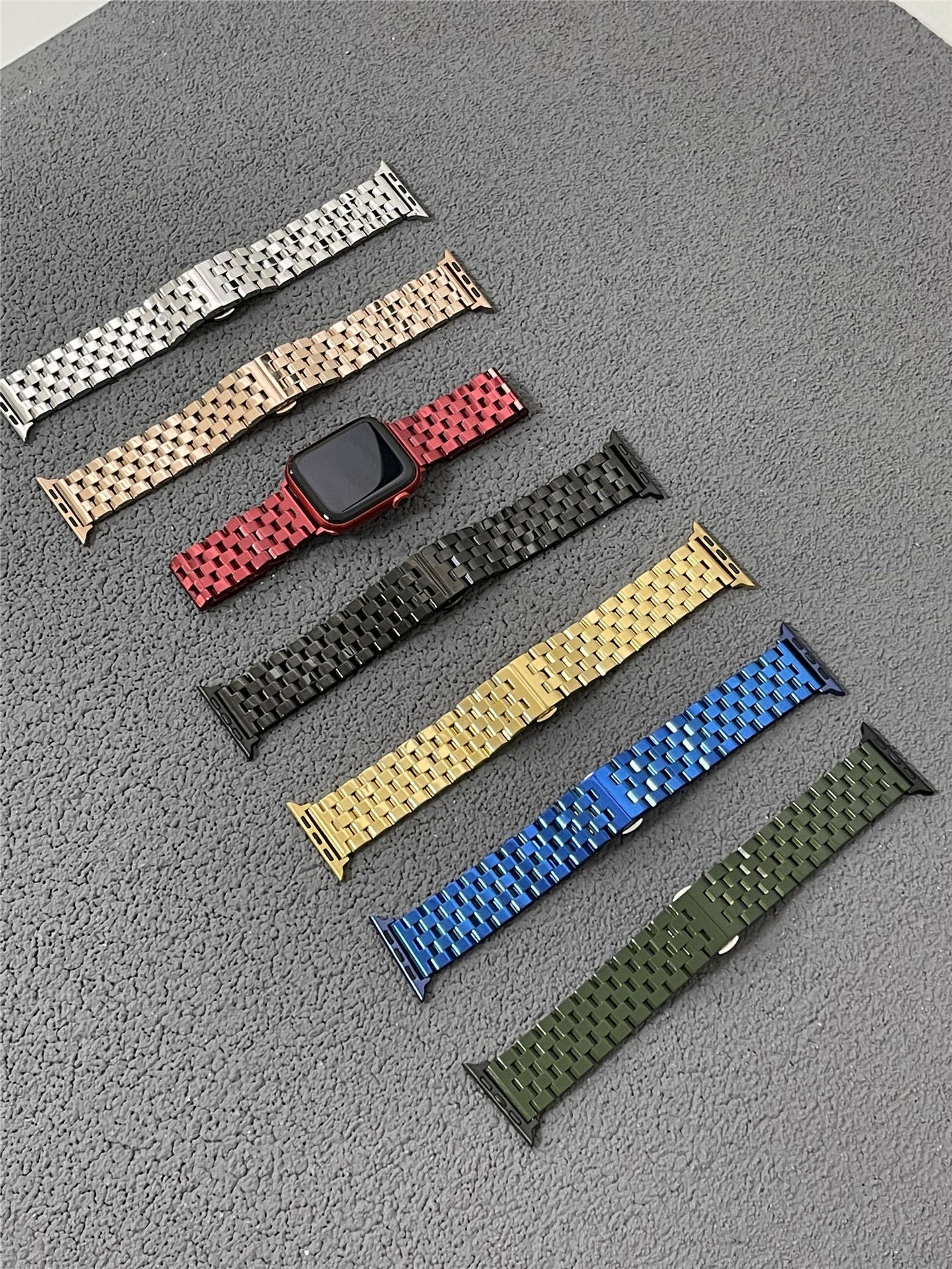 Seven-Color Braided Stainless Steel Strap