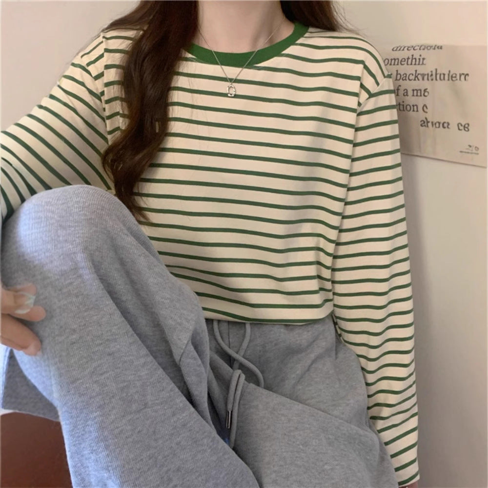 Women's Casual And Versatile Striped Casual Top