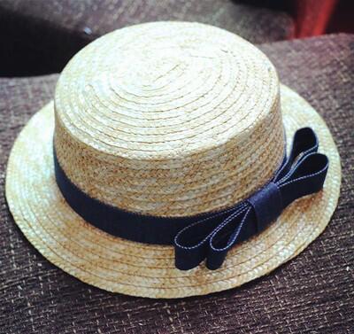 Mesh Polka Dot Bow Straw Women's Straw Hat