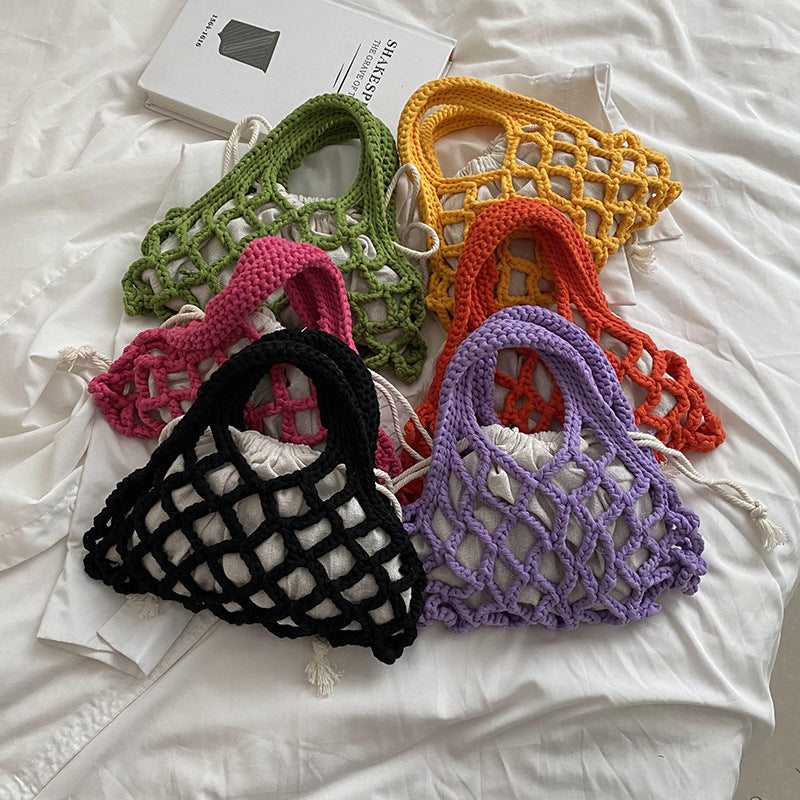 Hand Woven Mesh Bag Ladies Handbag