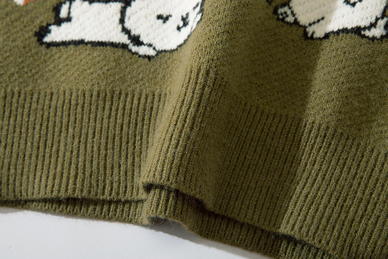 Men's Pullover Sweater Long Sleeve Loose Wool