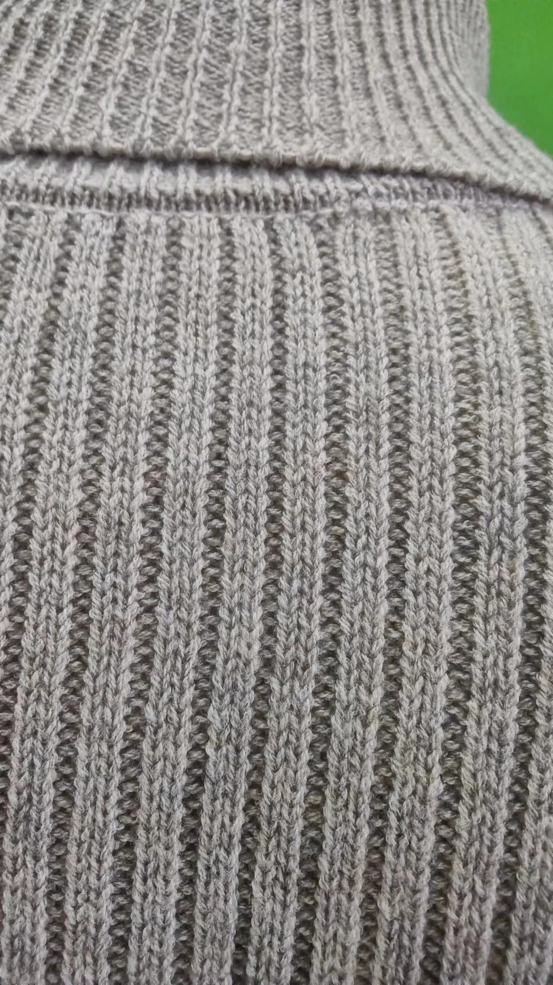 Men's Turtleneck Lapel Color Matching Knitted Sweater