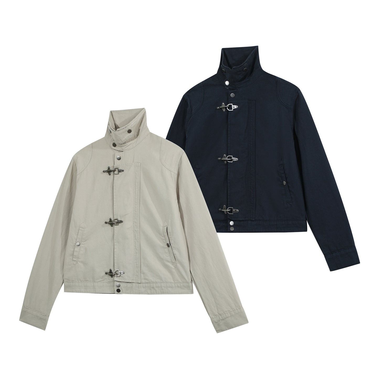Retro FallWinter Solid Color Casual Jacket Coat