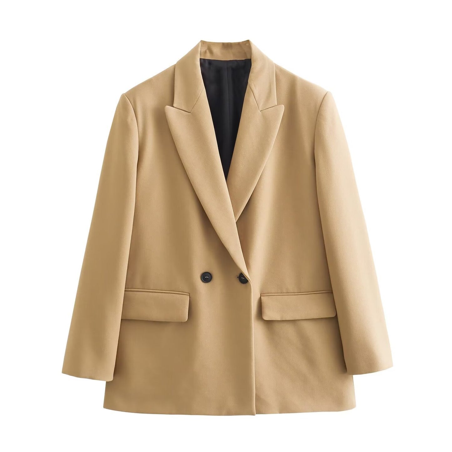 Women's Solid Color Casual Loose Suit Jacket