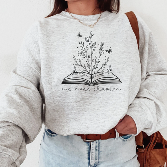 Crew Neck Casual Plant Print Pullover