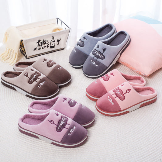 Thermal Cotton Slippers Home Indoor Couple Thickening