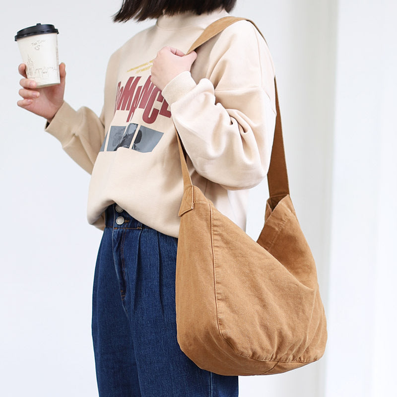 Women's Vintage Casual Washed Canvas Shoulder Crossbody Bag