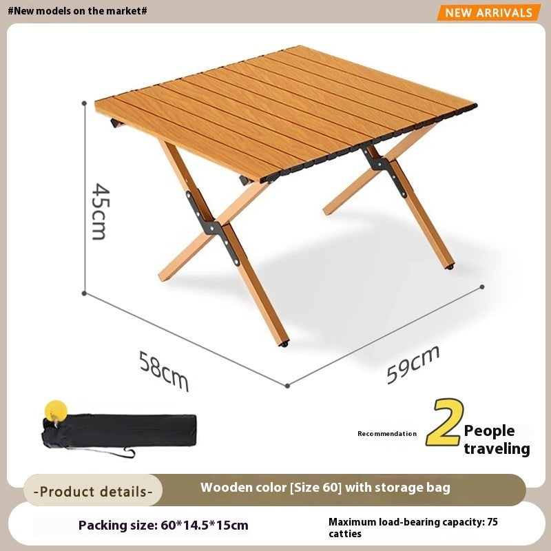 Camping Table And Chair Outdoor Folding Egg Roll Table