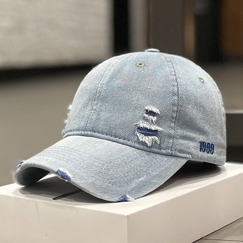 Women's Fashion Versatile Denim Do Old Broken Baseball Hat