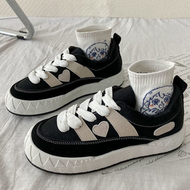 Women's Niche Platform Autumn Canvas Sneakers