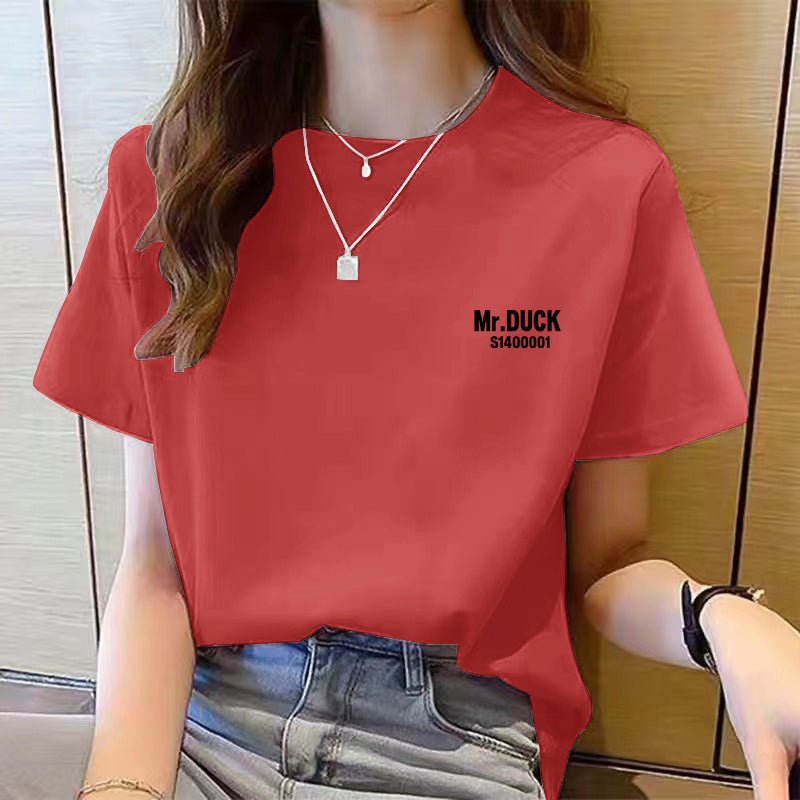 Women's Cute Bear Plus Size Cotton Short Sleeve T-shirt