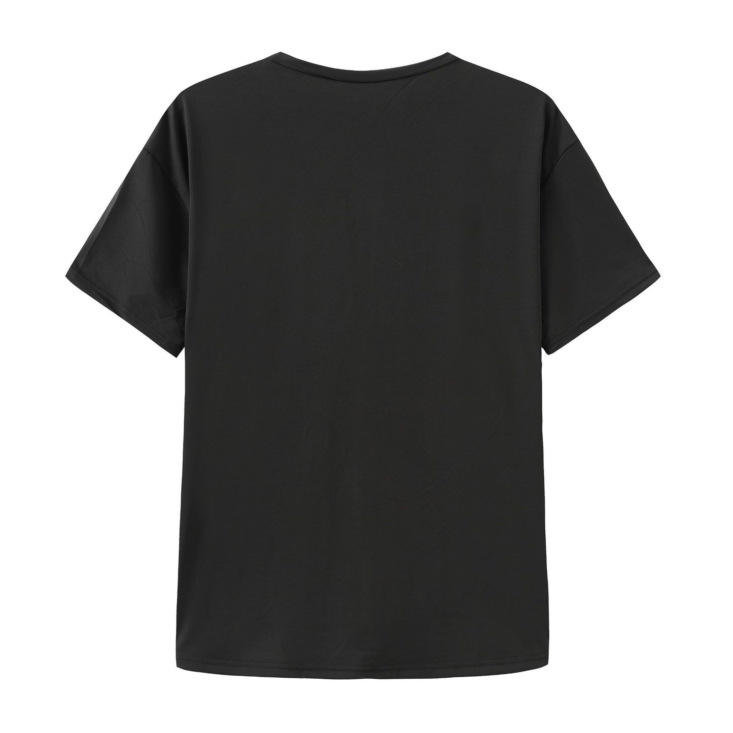 Printed Crew-neck Versatile American-style Casual Short-sleeve Top