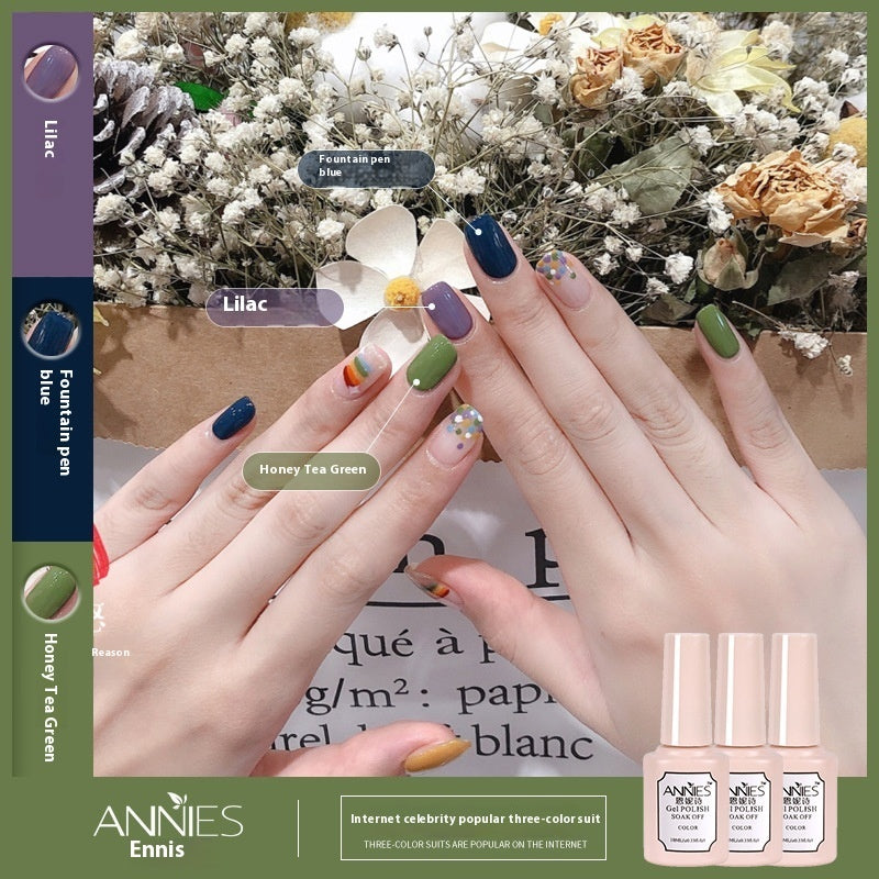 Women's Three-color New Ice Jelly Nude Color Gel Nail Polish Suit