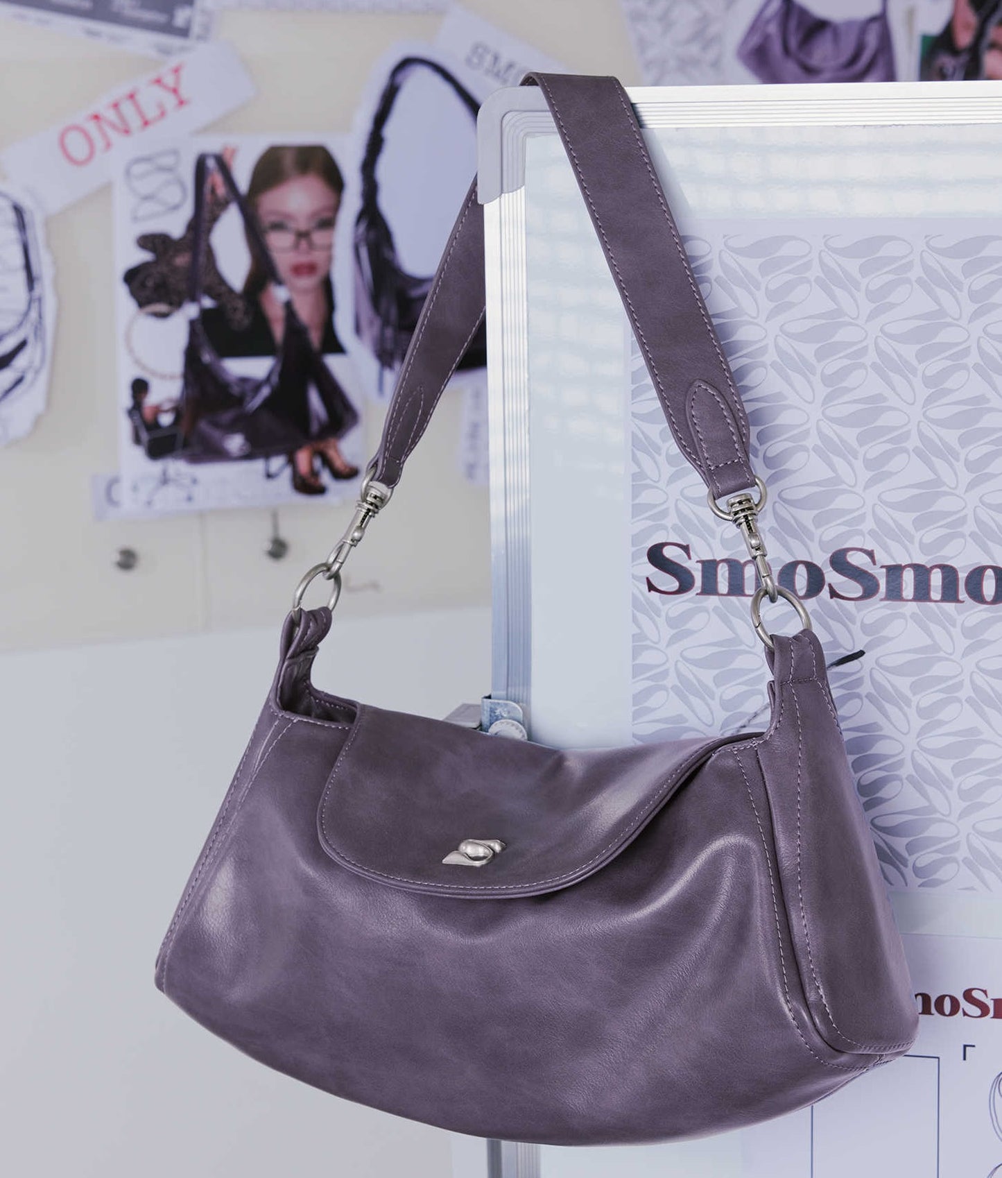 New Women's Underarm Purple Niche Crossbody Shoulder Bag