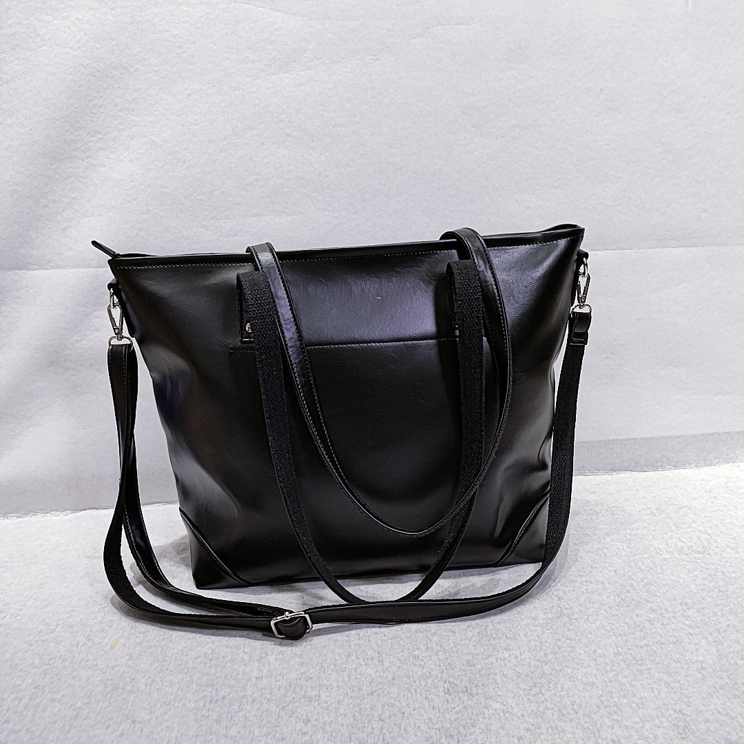 Vintage Vegetable Soft Oil Waxed Shoulder Crossbody Bag