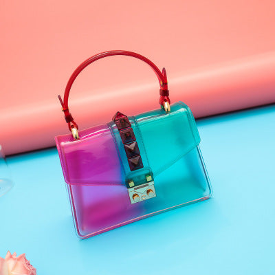 Ny Moderigtig Gennemsigtig Jelly Skuldertaske med Gradientfarve