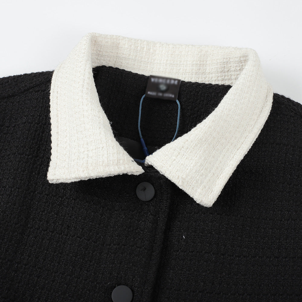 Color Stitching Turnover Neck Jacket Men's Autumn And Winter American Style