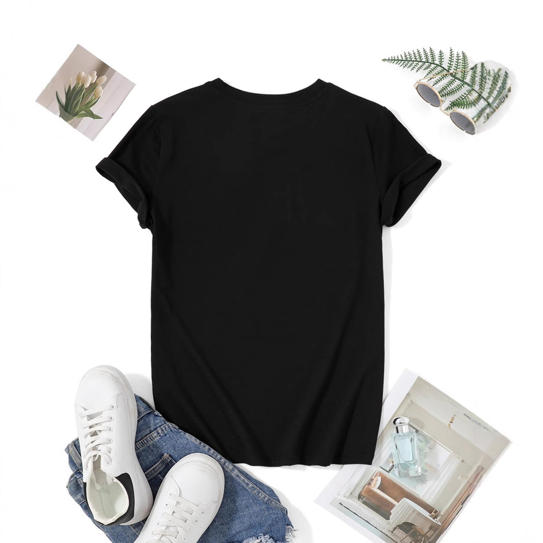 Casual Home Round Neck Short Sleeve