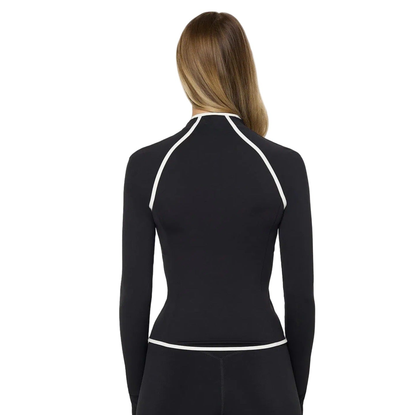 Bare-feel Yoga Jacket With A Stand-up Collar Long Sleeves And Designed For Cycling