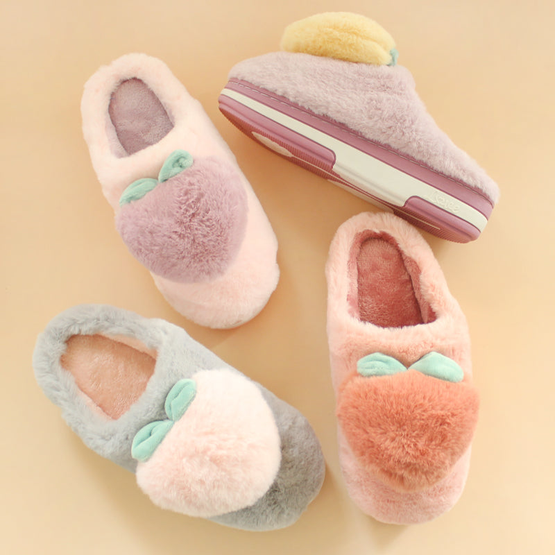 Wear High-heeled Thick-soled Non-slip Cotton Slippers Indoors And Outdoors