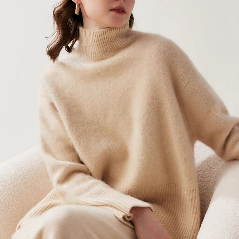 Slit Knitted Loose Women's Autumnwinter Sweater