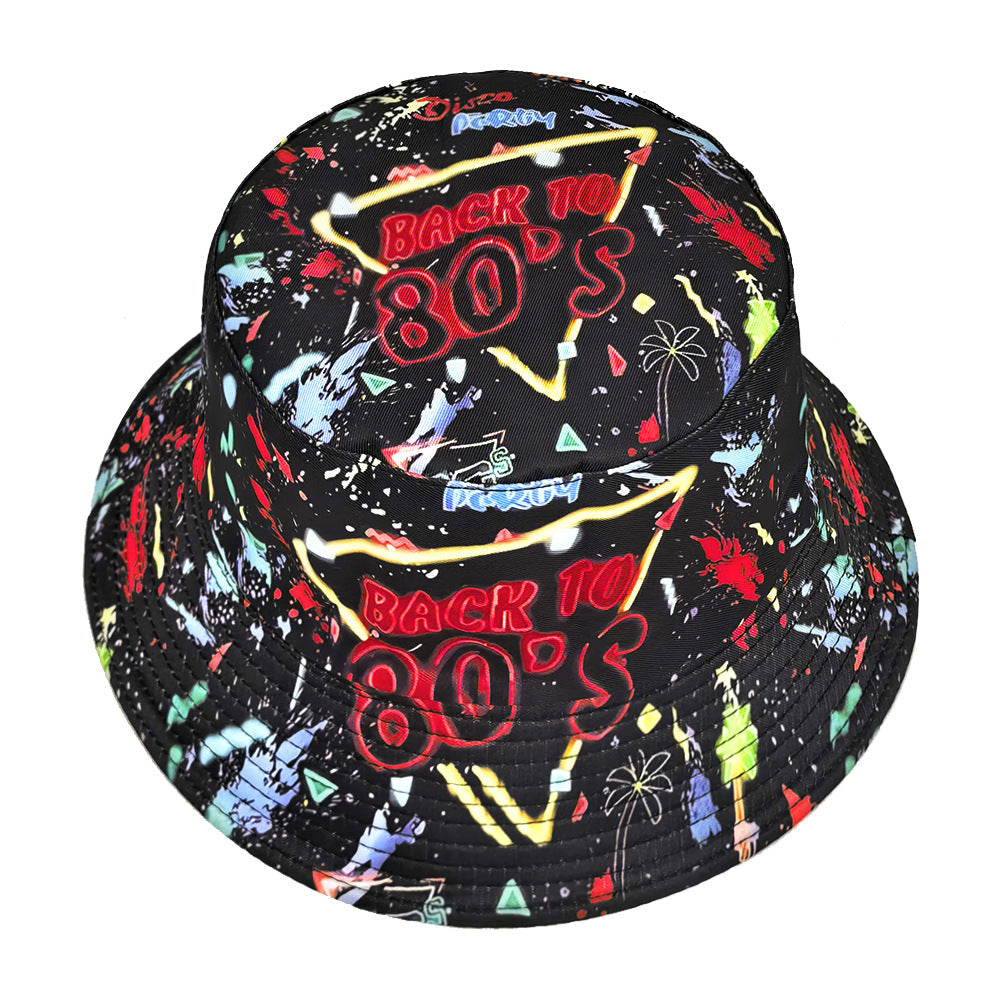 Spring Printed Fisherman Hat Reversible Bucket Hat